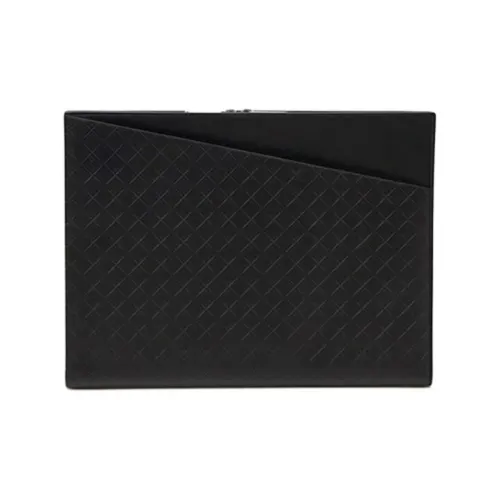 Bottega Veneta Коровья кожа Доска для ноутбука Клатч Мужской Черный