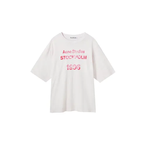 Acne Studios T-Shirt Мужской Розовый Белый