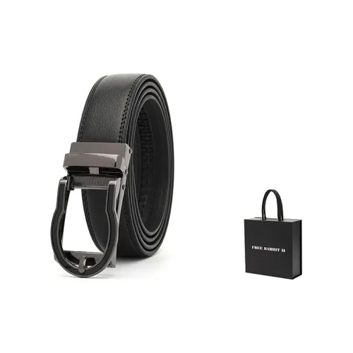 FREE RABBITⅡ Cut Out Пряжка Ремень с Реверс Pull Автоматическая пряжка Кожаные ремни Мужской 3,5 см