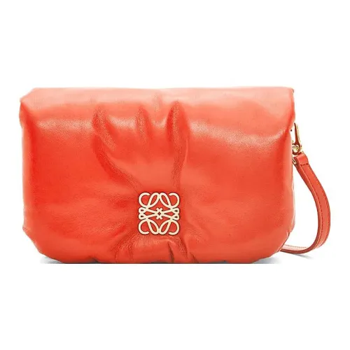 LOEWE Goya Яркий Наппа Овчина Сумка через плечо Мини Женские Апельсин