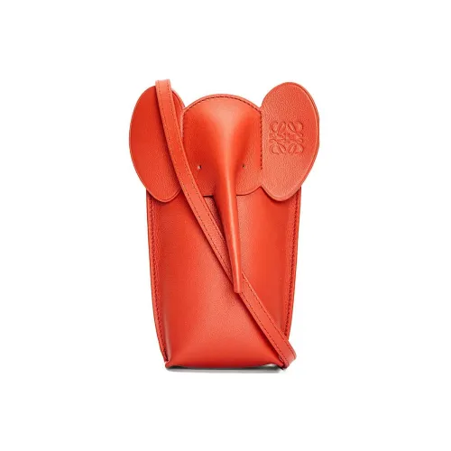 LOEWE Elephant Pocket Чехол для телефона из коровьей кожи сумка через плечо женская оранжевый