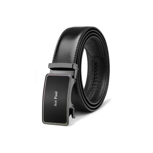 Ace Paul Daylight Текстурированная отделка Полосатый Глянцевый Автоматическая застежка Кожаные ремни Мужской Ширина 3,5 см