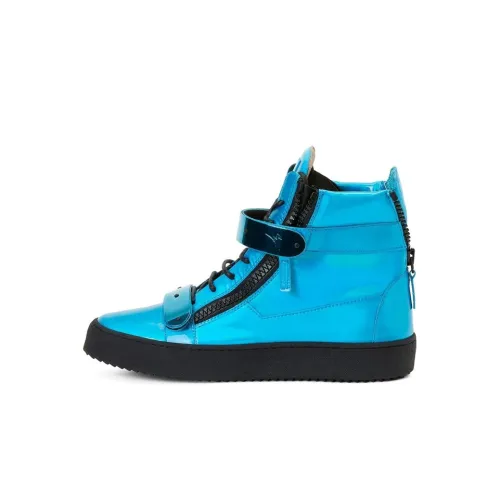 Giuseppe Zanotti GZ Coby Высокий Топ Стильный Скейтбординг Мужской Синий