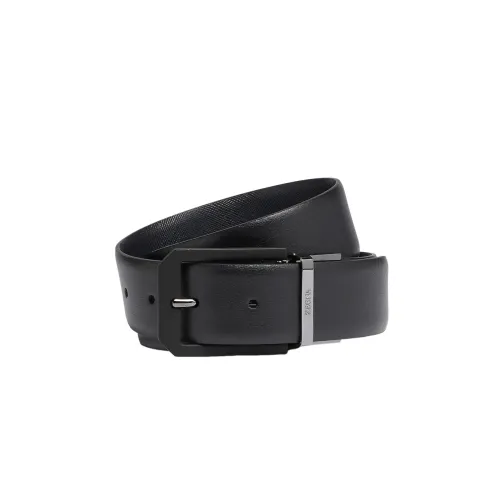Ermenegildo Zegna Ремни из коровьей кожи, черные, мужские