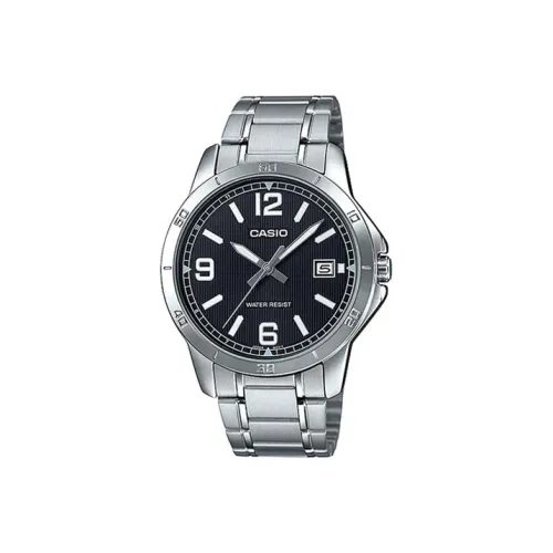 CASIO Standard Series Кварцевый механизм нержавеющая сталь ремешок мужские часы черный MTP V004D 1B2