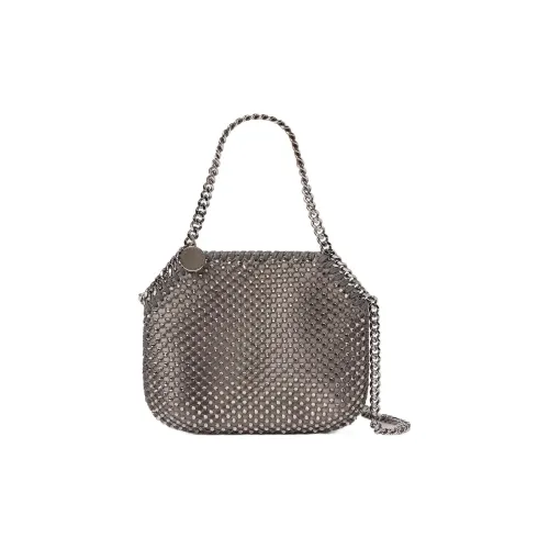 Stella McCartney Falabella Сатин Кристалл Сетка Layer Одно плечо Сумка Мини Женская Темно-углеродный Серый