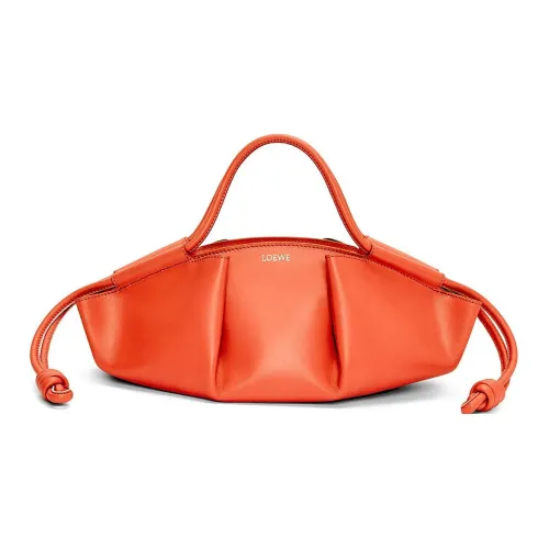 LOEWE Яркий Наппа Коровья кожа Пельменная сумка Сумка через плечо Сумка Маленькая Женская Апельсиновая