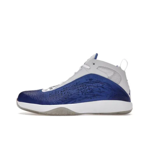 Jordan Air Джордан 2011 Амортизаторы Slip-resistant Abrasion-resistant High Top Винтажные баскетбольные кроссовки Мужские Blue