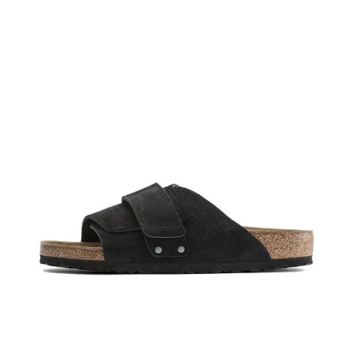 Birkenstock Kyoto Series Резиновая подошва Массаж Антибактериальный Быстросохнущий Слипоны Мужской Черный Узкая версия