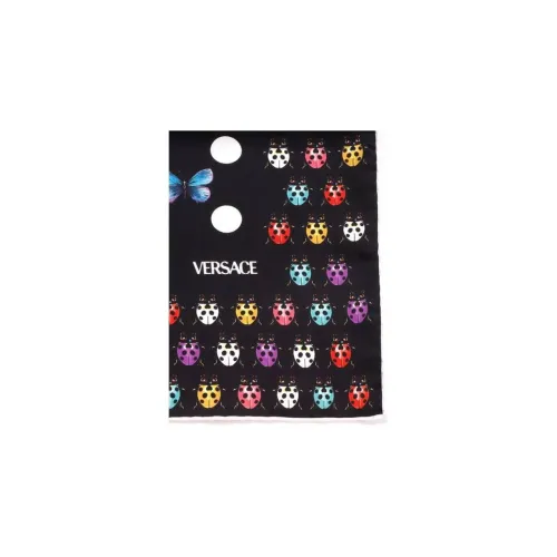 VERSACE Шелковые шарфы Женские Черный