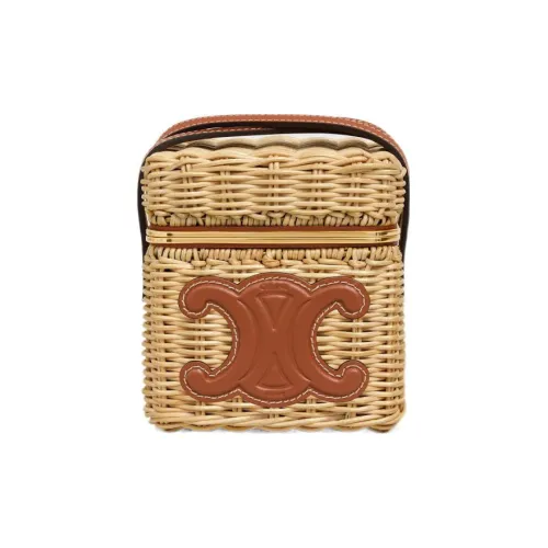 CELINE Сумка через плечо из коровьей кожи маленькая сумка на плечо женский естественный цвет коричневый