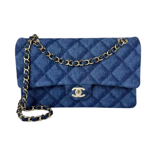 CHANEL Classic Flap CF Denim Flap Bag Crossbody Bag Shoulder Bag Small Women's Dark Blue CHANEL Classic Flap CF Деним Сумка с клапаном Сумка через плечо Маленькая Женская Темно-синяя