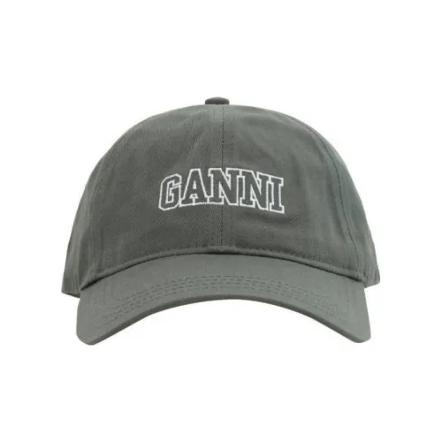 GANNI Хлопок Бейсболка Серо-зеленая Женская
