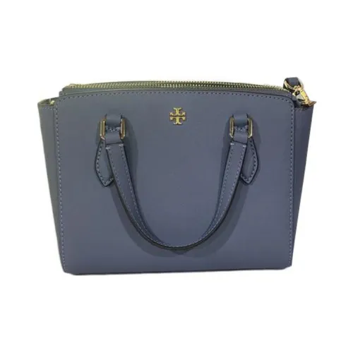 TORY BURCH Emerson Коровья кожа Тоут Сумка Сумка для покупок Сумка через плечо Сумка Мини Женская Пыльно-голубой