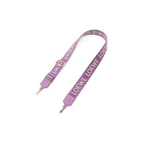 LOEWE Жаккардовая ткань с коровьей кожей плечевой ремень сумка ремень женский фиолетовый
