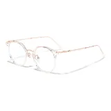 Прозрачный розово-золотой (с плоской подошвой, световые анти-синий световые линзы)