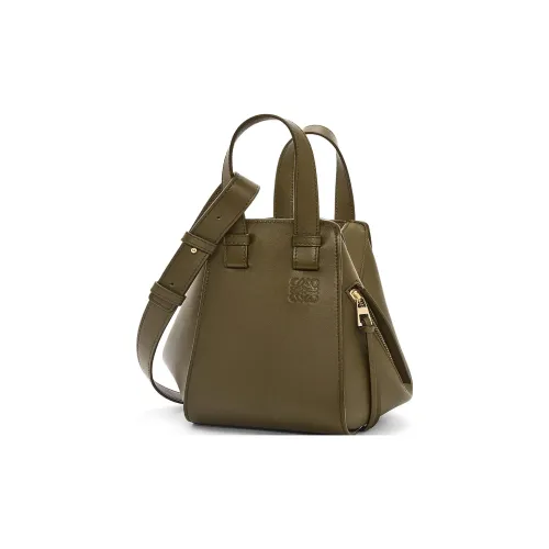 LOEWE Hammock Сумка через плечо из коровьей кожи сумка обычная женская темно-хаки зеленый