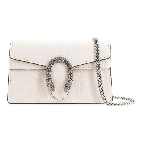 GUCCI Dionysus Кожа Сумка с цепочкой Сумка с клапаном Сумка через плечо Экстра мини Женская Белая