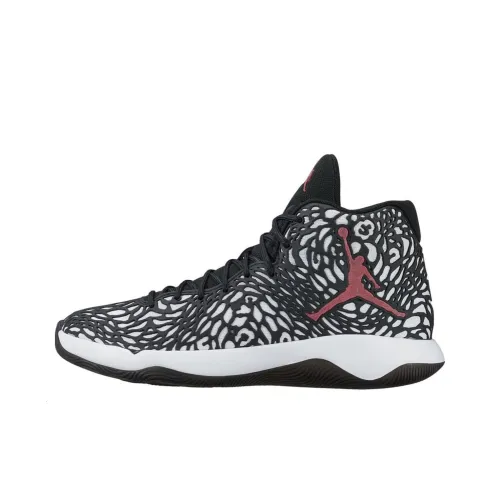 Джордан Ultra Fly Амортизаторы Shock Slip-resistant Abrasion-resistant MID Топ Винтажные баскетбольные кроссовки Мужской Черный Белый