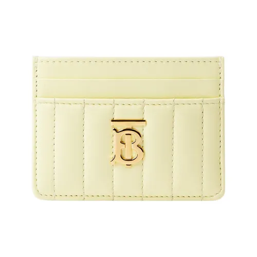 Burberry Стеганый кожаный держатель для карт женский холодный лимон