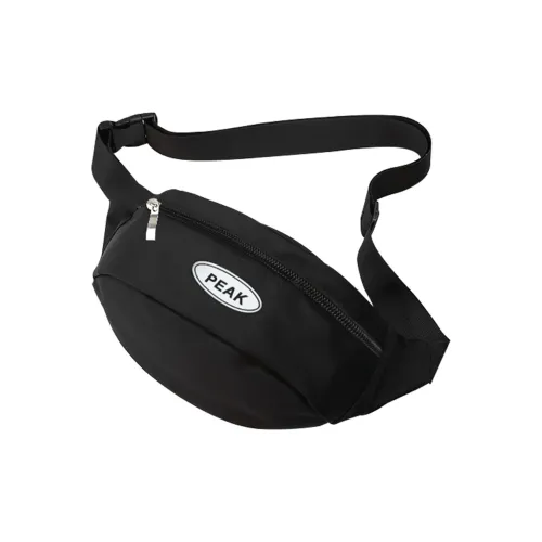PEAK Полиэстер Плечо Сумка Рюкзак Сумка через плечо Бананка Маленькая Унисекс Черная