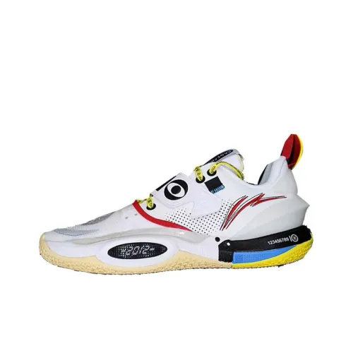 Solestage x All City 10 Уэйд Slip-Resistant Abrasion-Resistant Low-Top Баскетбольные Кроссовки Мужские Белый Красный Желтый