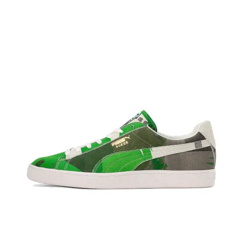 SPOKEN Words Project X PUMA Suede Series Классический Mij Low Скейтборд Кроссовки Unisex Зеленый Серый
