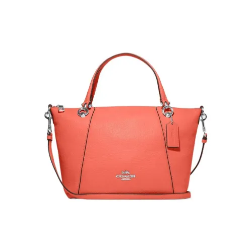 COACH Kacey Галечная кожа Доска для ноутбука Сумка через плечо Сумка на одно плечо Средний Женская Апельсин