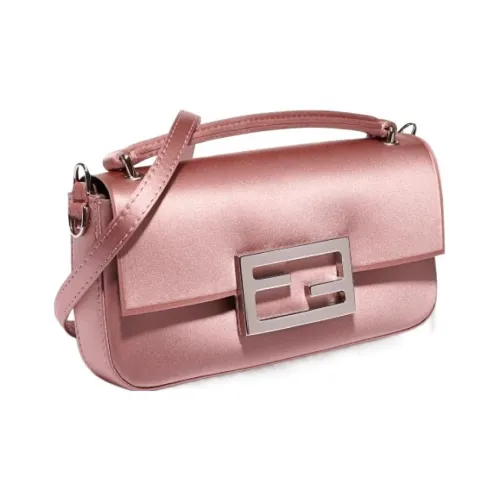 FENDI Baguette Ткань с Овчина Сумка Сумка через плечо Сумка через плечо Чехол для телефона Женские Розовый