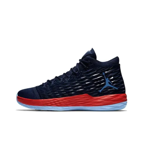 Jordan Melo M13 Амортизаторы Slip-resistant Abrasion-resistant MID Топ Баскетбольные кроссовки Мужской Черный