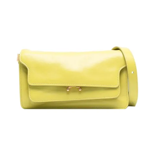 MARNI Основная часть Коровья кожа Сумка через плечо Сумка на плечо Женская Желтая