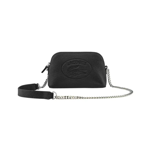 LACOSTE Сумка через плечо из коровьей кожи женская черная