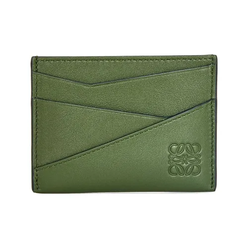 LOEWE Пазл Коровья кожа Держатель для карт Мужской Hunter зеленый