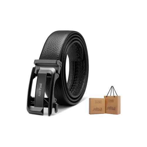 Ace Paul Индивидуальный Cut Out Автоматическая застежка Ремни из коровьей кожи Мужской Металлический Застежка Ширина 3,5 см
