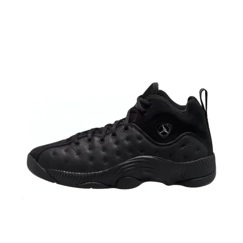Jordan Jumpman Команда II Амортизаторы Shock Absorbers Противоскользящие Устойчивые к истиранию MID Топ Винтажные баскетбольные кроссовки Мужской Черный