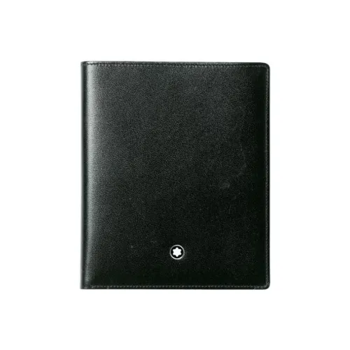 MONTBLANC Meisterstuck Коровья кожа Держатель для карт кошелек Мужской Черный