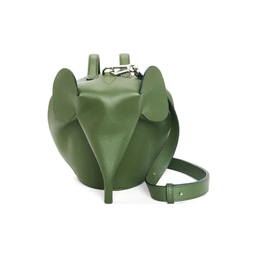 LOEWE Сумка через плечо из коровьей кожи большая женская охотничий зеленый