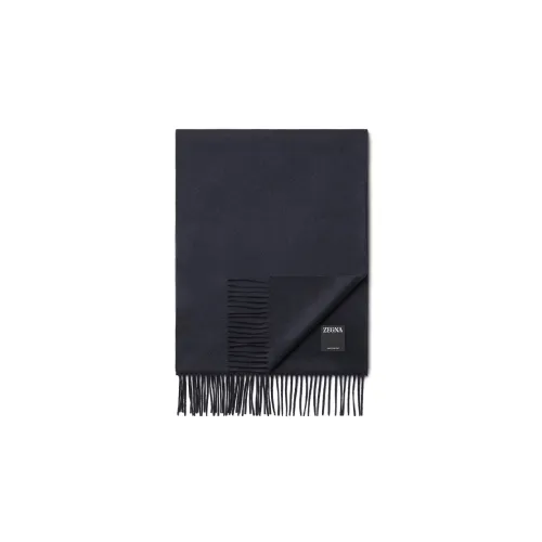 Ermenegildo Zegna Кашемир Вязаные шарфы Синий Унисекс