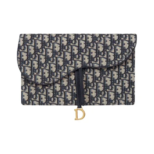 DIOR Седло Клатчи Синий Женские