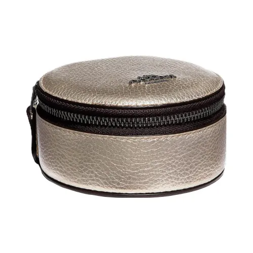 COACH Ювелирные украшения Bo Галька Кожа Шкатулка для украшений Мешок для хранения Мини Женские Платина