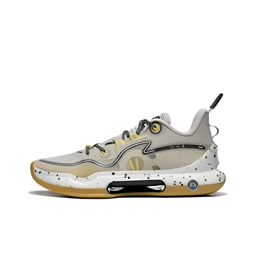 LINING EVOLUTION LOW Кофе Slip-Resistant Abrasion-Resistant Lightweight Low-Top Баскетбольные кроссовки Мужской Серый