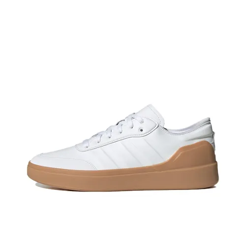 Adidas Court Revival Slip Resistant Abrasion Resistant Низкие Кроссовки для скейтбординга Унисекс Белый Коричневый