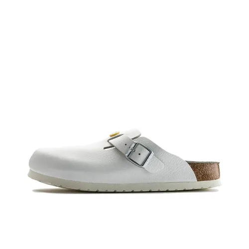 Биркенсток Бостон Устойчивые к истиранию Домашние тапочки Женские Белые