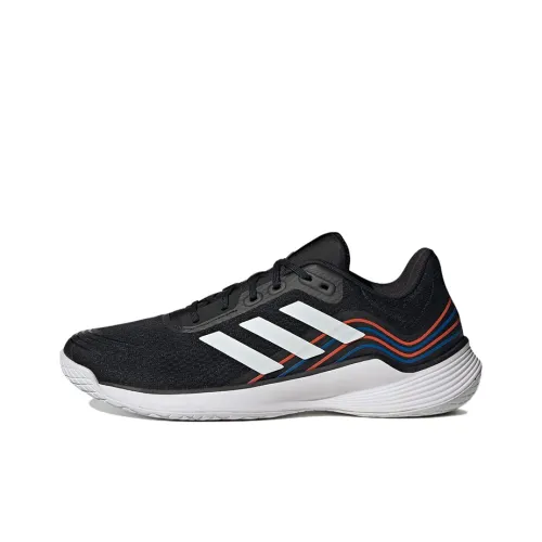 Adidas Novaflight Slip-Resistant Низкий Топ Волейбольные Кроссовки Мужские Черно-Белые