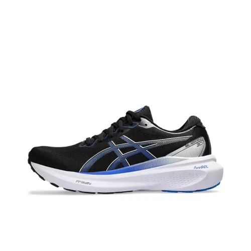 Asics Gel Kayano 30 Low Топ Беговые кроссовки Мужские Черный Белый Синий
