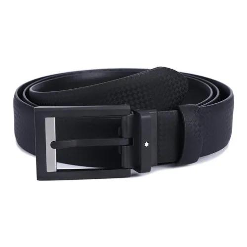 MONTBLANC Ремни из коровьей кожи Мужской Черный Ширина 3 см
