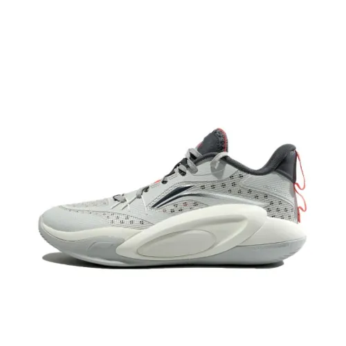 LINING Амортизация Износостойкие Низкие Баскетбольные Кроссовки Мужские Серые