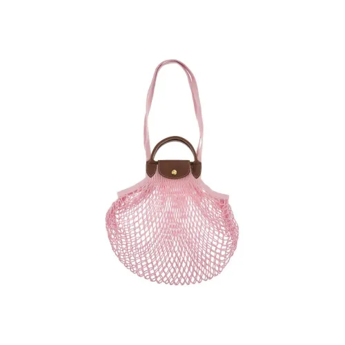 LONGCHAMP Le Pliage Filet Хлопок с коровьей кожей цветовая схема сумка через плечо сумка женская розовая