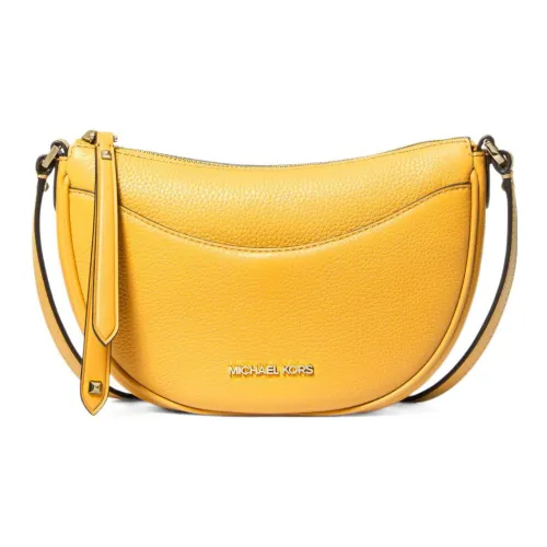 MICHAEL KORS Pebble Кожа Полумесяц Сумка через плечо Средняя Женская Желтая
