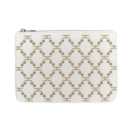 Elisabetta Franchi Полиэстер Клатч Женская Белая